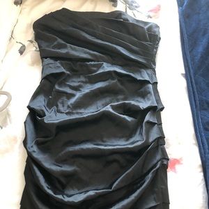 Le Chateau Ruched Satin dress